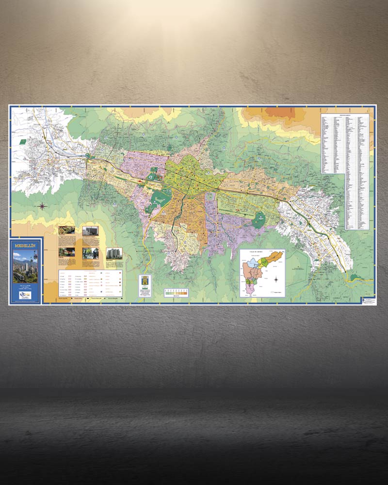 Mapa de Medellín impresión