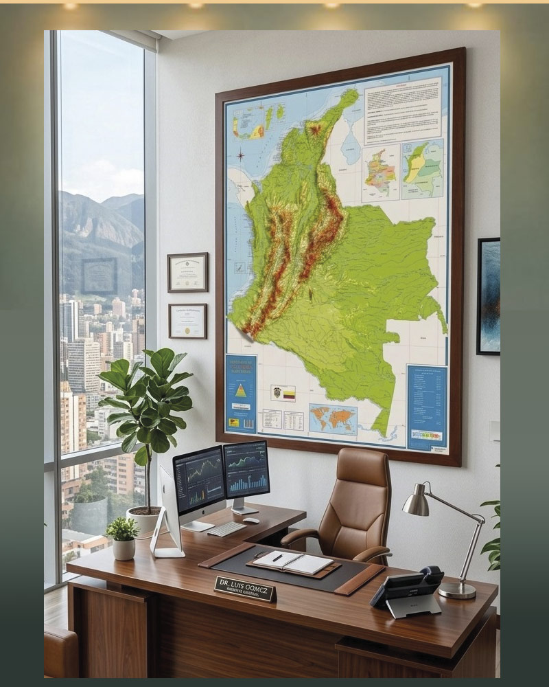 Mapa Colombia Alto Relieve