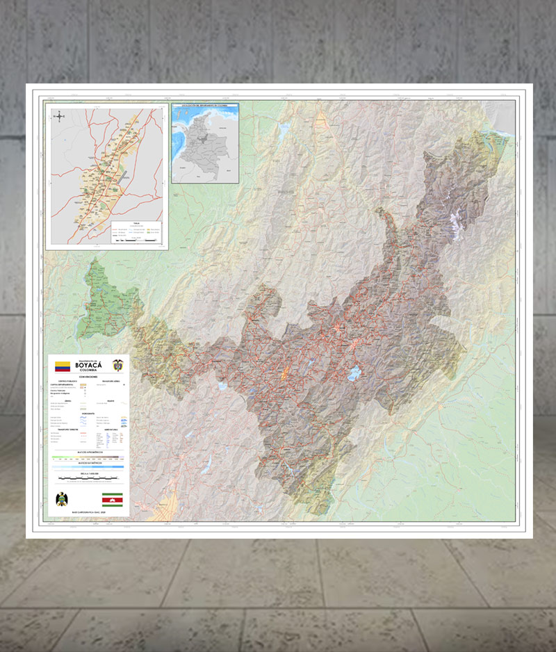 Mapa de Boyaca Físico 