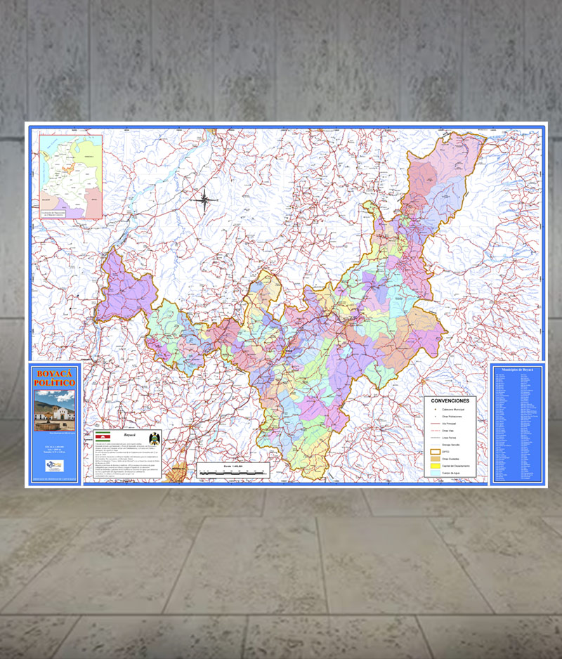 Mapa de Boyaca  Político 