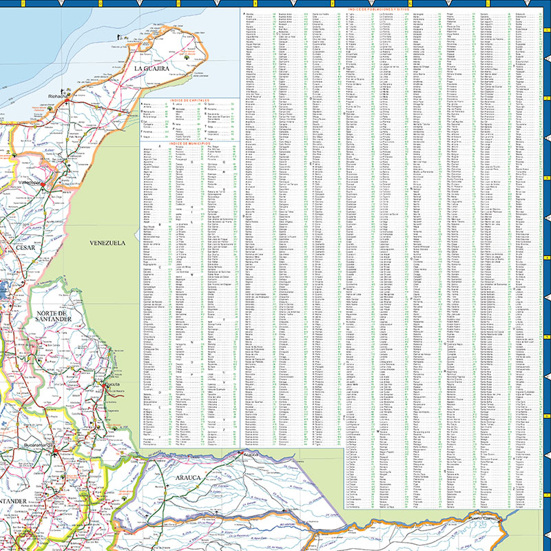 Mapa Vial Y Turistico De Colombia Mapas Cartur Mapas Fisicos Images