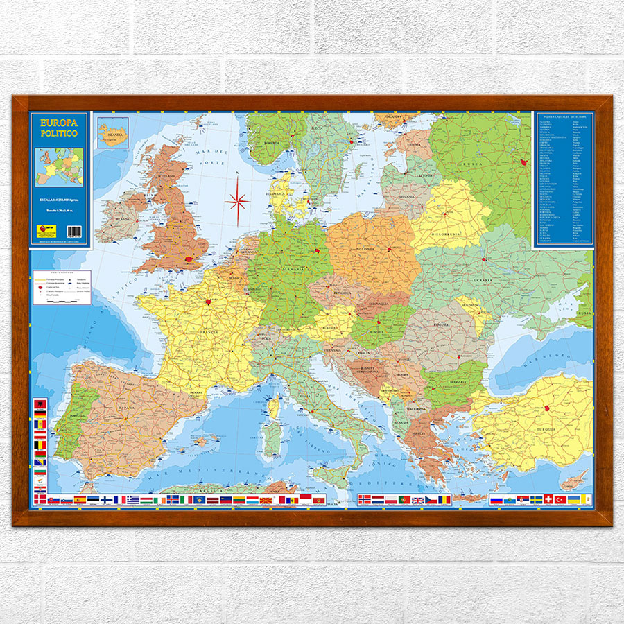 Mapa Politico De Europa Mapas Cartur Mapas Fisicos Politicos De Colombia America