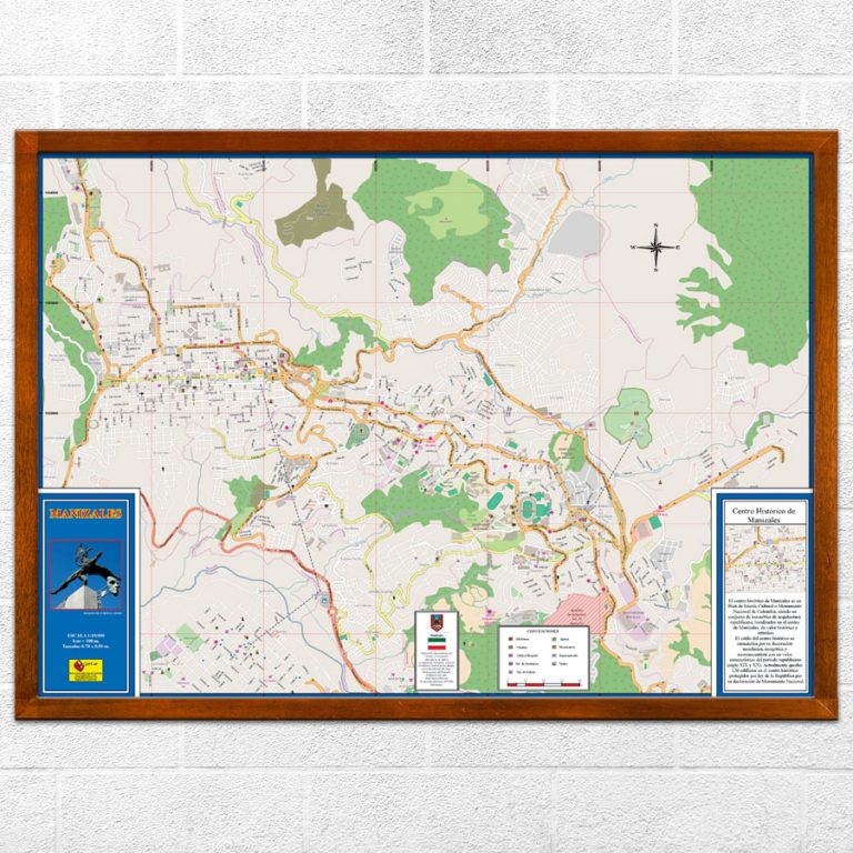 Mapa de Manizales – Mapas Cartur Mapas fisicos politicos de colombia